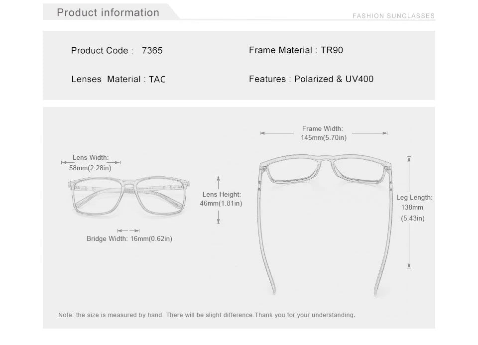 “Noir S7” Glasses – Polarized & Anti-reflective