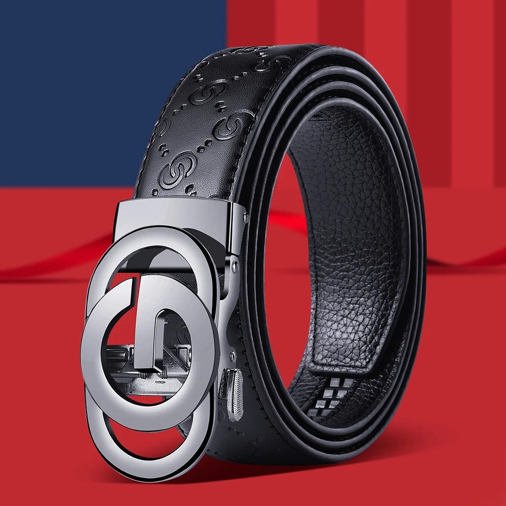 Ceinture élégante pour homme – Boucle en alliage de luxe, cuir souple